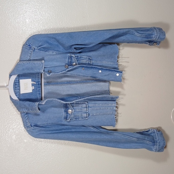 Paige Cropped Pacey Denim Jacket XS - Picture 2 of 14